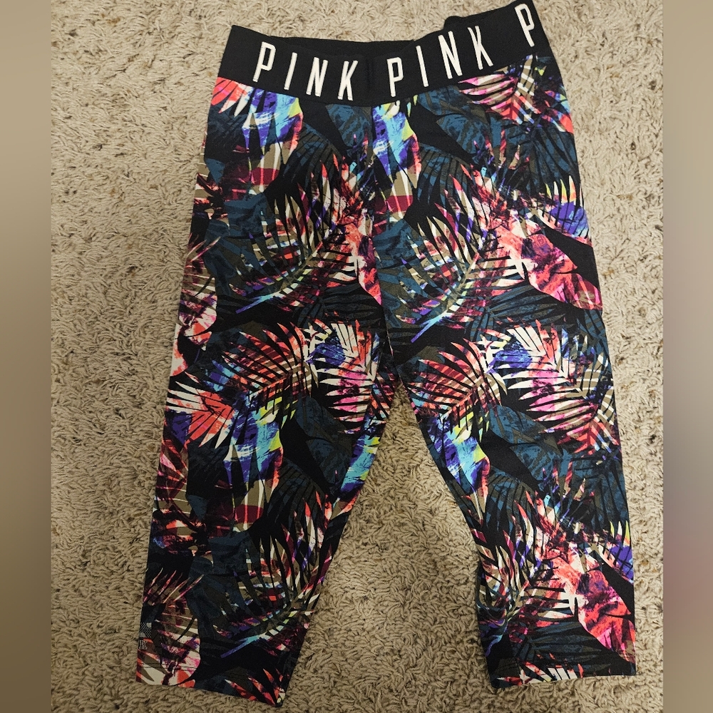 Pink Victoria's Secret Tropical Leggings
